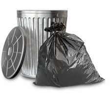 Trash Can With Bag On Side